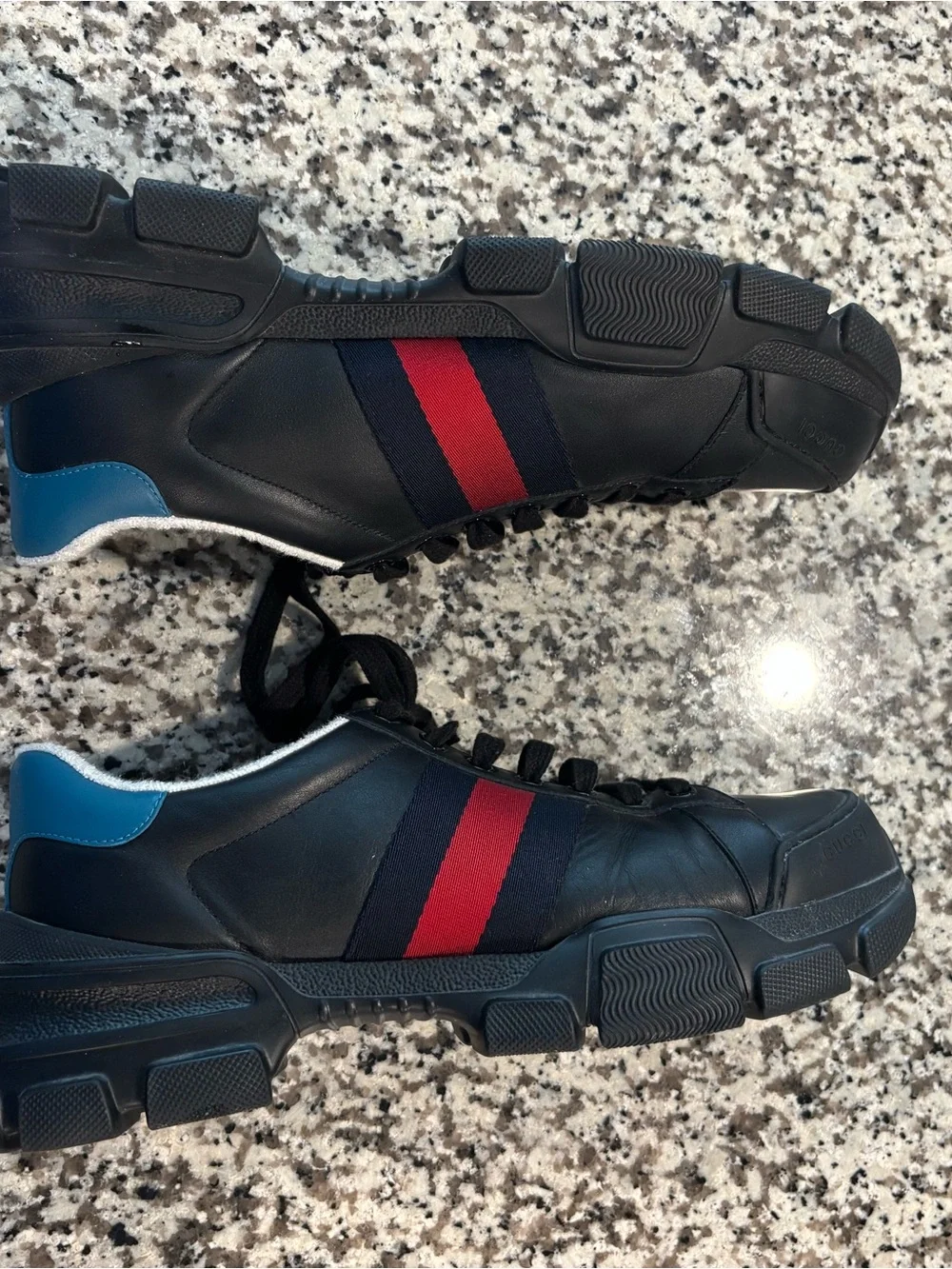 Gucci Black Leather Nathan Sneakers | Black | Size 8